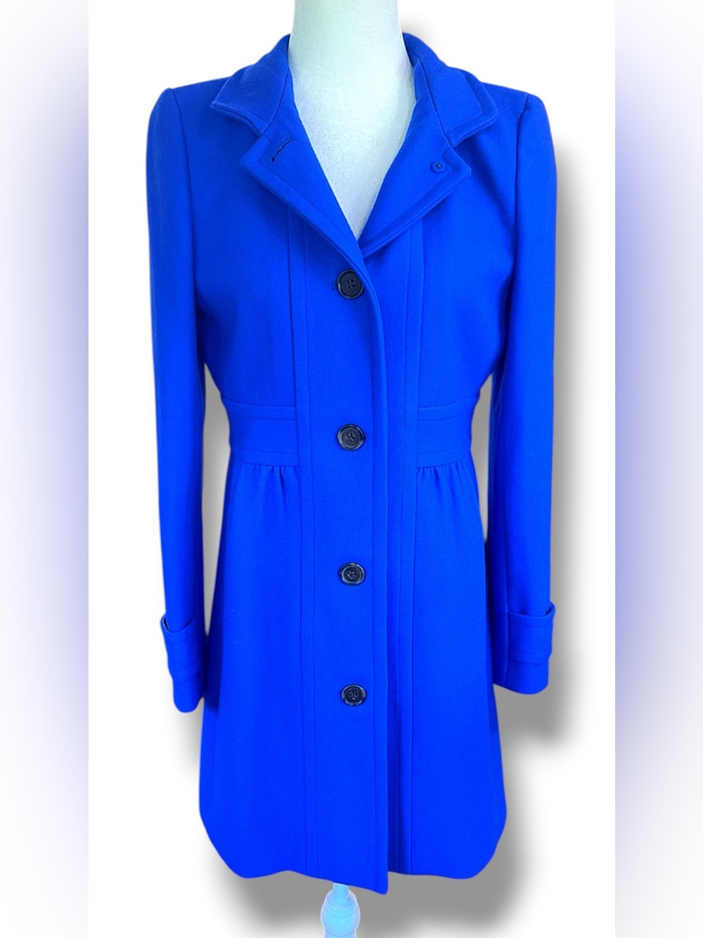 J. Crew Factory Wool Lady Day Royal Blue Women's Coat Sz 6